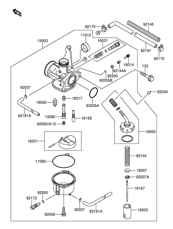 DR-Z110 Carburetor assy