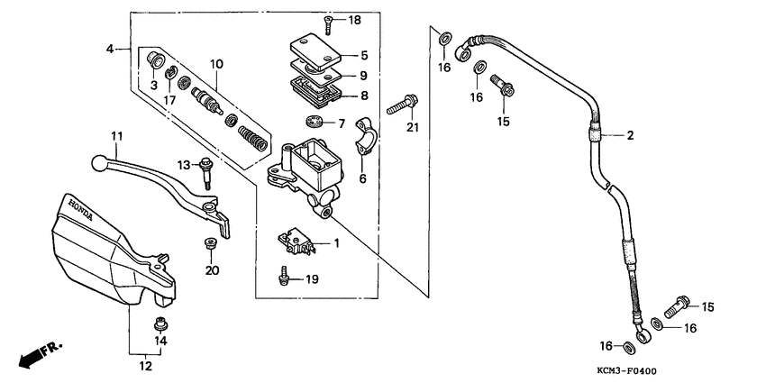 Fr. brake master cylinder