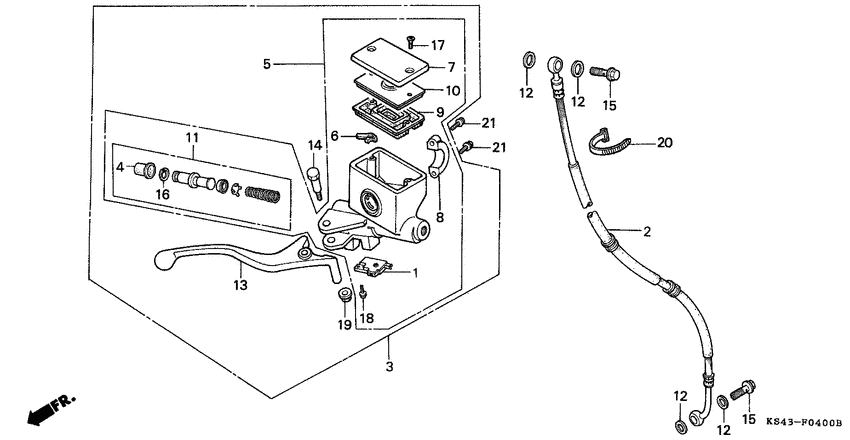Fr. brake master cylinder