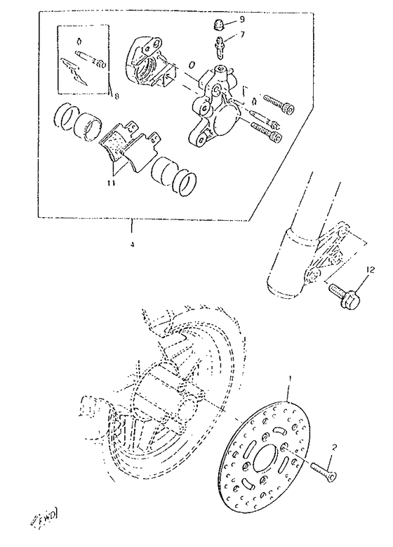 CW50RS Front brake. caliper