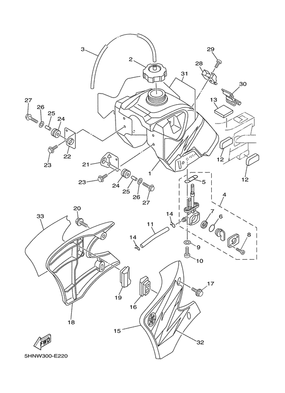 TTR90V Топливный бак