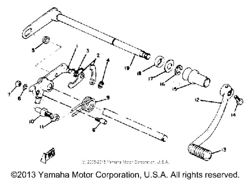 RD350 Вал переключения