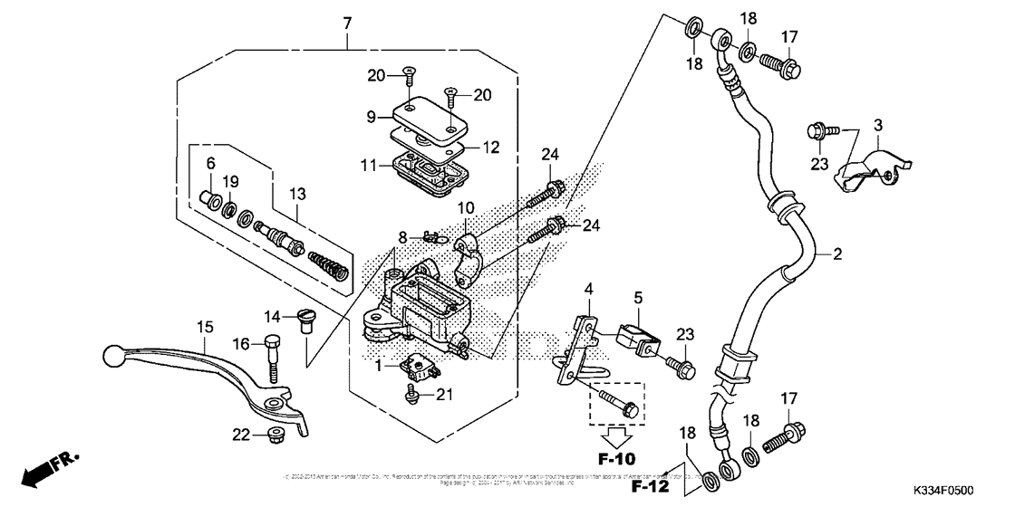 Front Brake Master Cylinder (Standard)