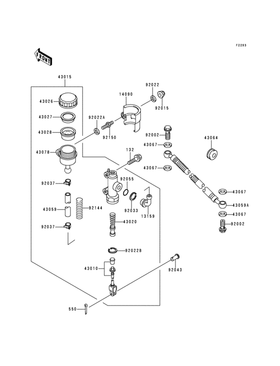 BJ250 Задний торм цилиндр