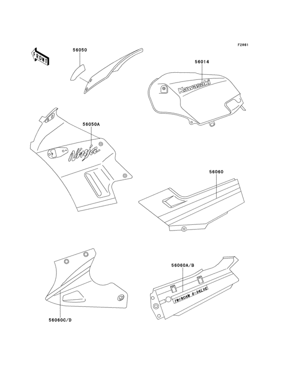 EX250 Decals(ebony / gray)