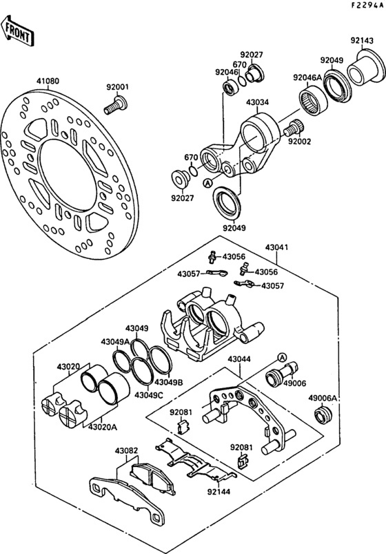 Rear brake(zx750f-016847-   )