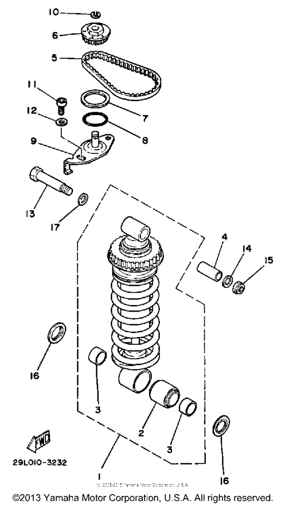RZ350N Амортизаторы задние