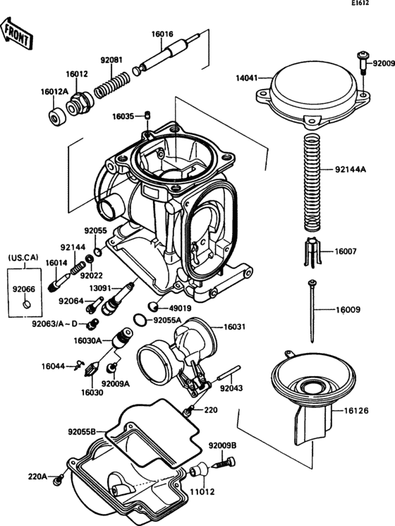 Carburetor parts(1/2)(-015042)