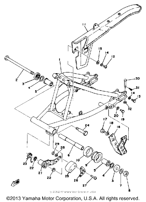 Rear arm - chain case