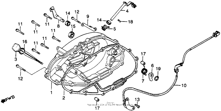 Right crankcase cover + pulser