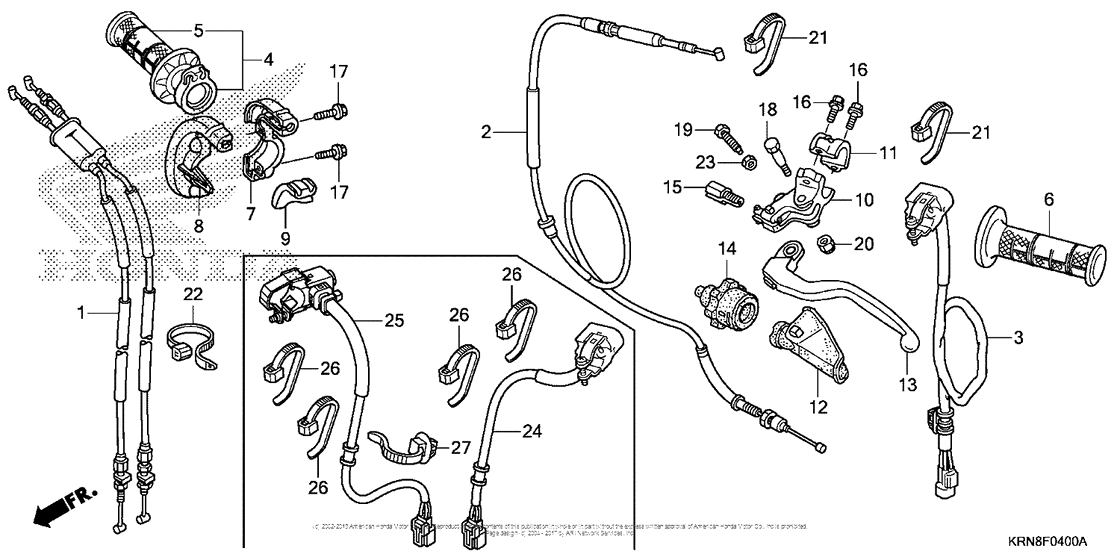 Handle Lever + Switch + Cable