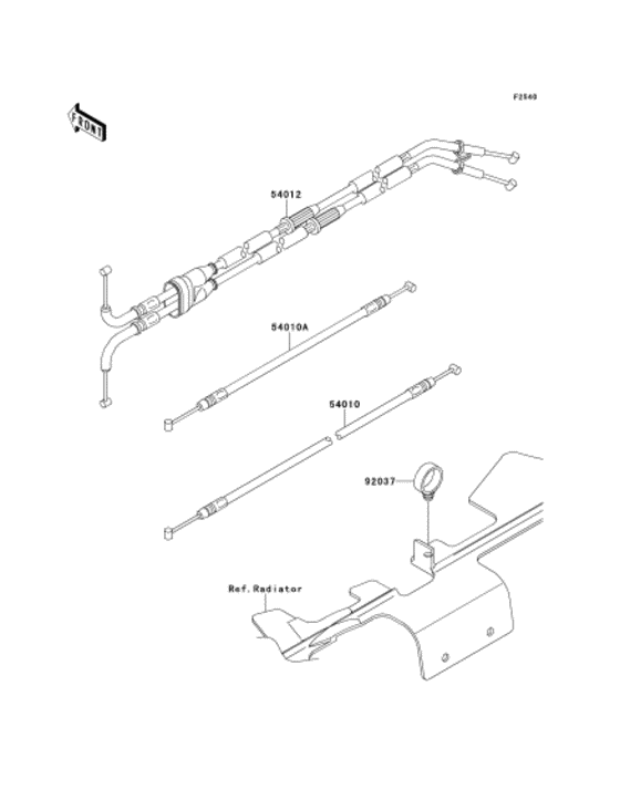 ZX1400 Тросы управления