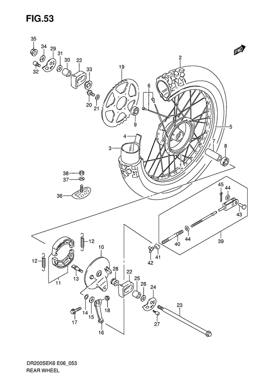 Rear wheel complete assy