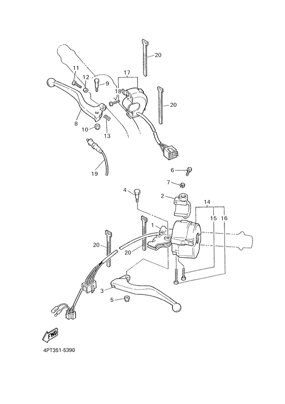 Handle switch. lever