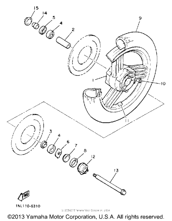 XVZ13DDC Переднее колесо
