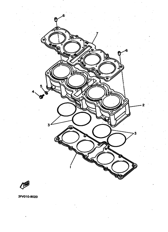 FZR750R FZR750RA Цилиндр