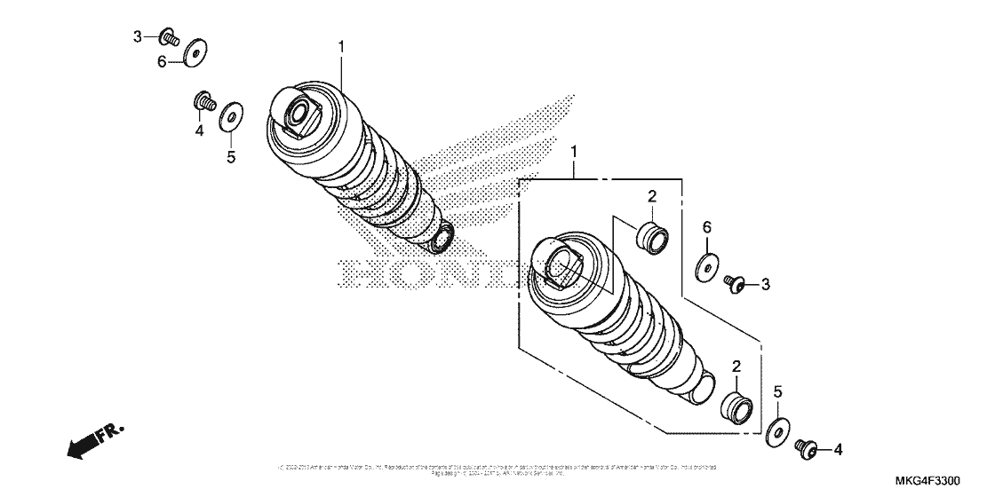 CMX500 (ABS) Задние амортизаторы
