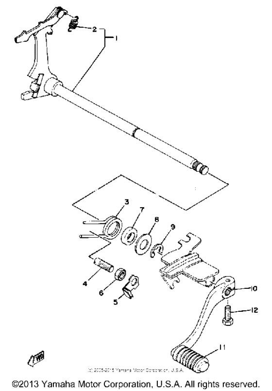 Shift shaft pedal