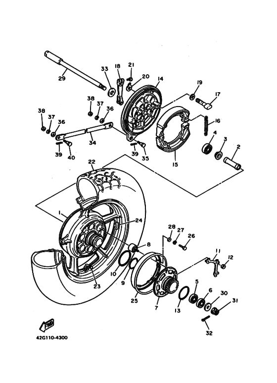 Rear wheel complete assy