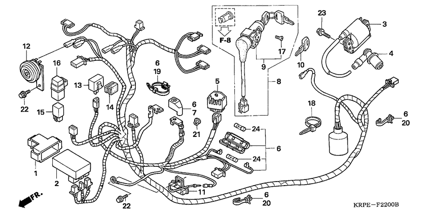 Honda lead 100 схема