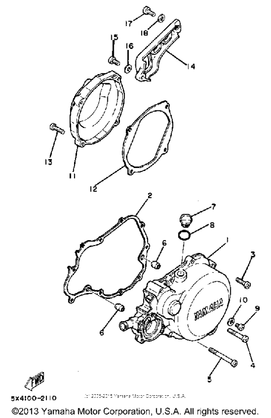YZ125J Боковые крышки