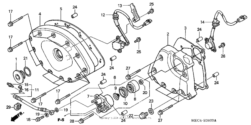 Front cover + transmission cover