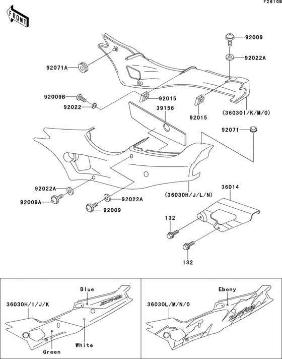 Side cover/chain case(1/2)(zx400-l3)