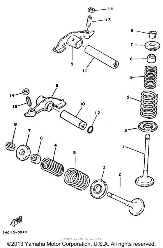 TW200U Клапана