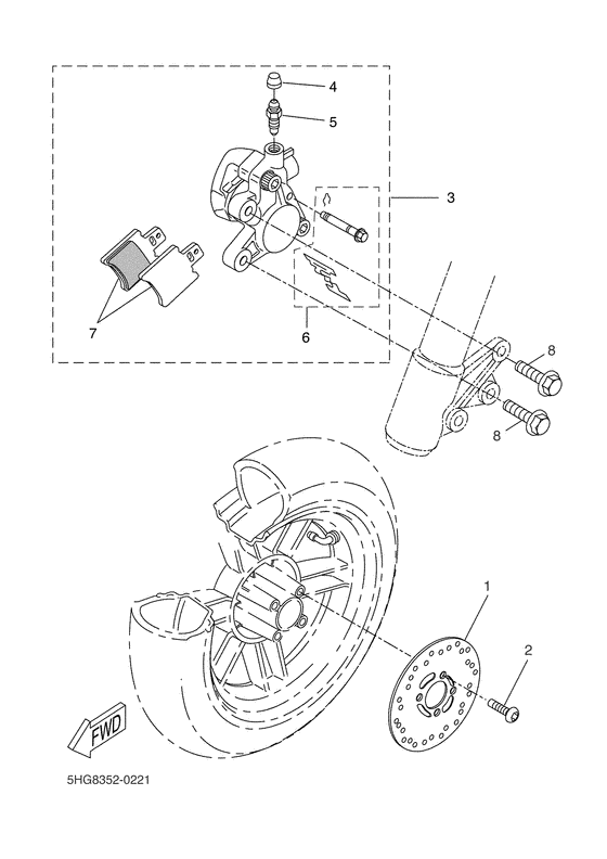 CW50 Передний суппорт