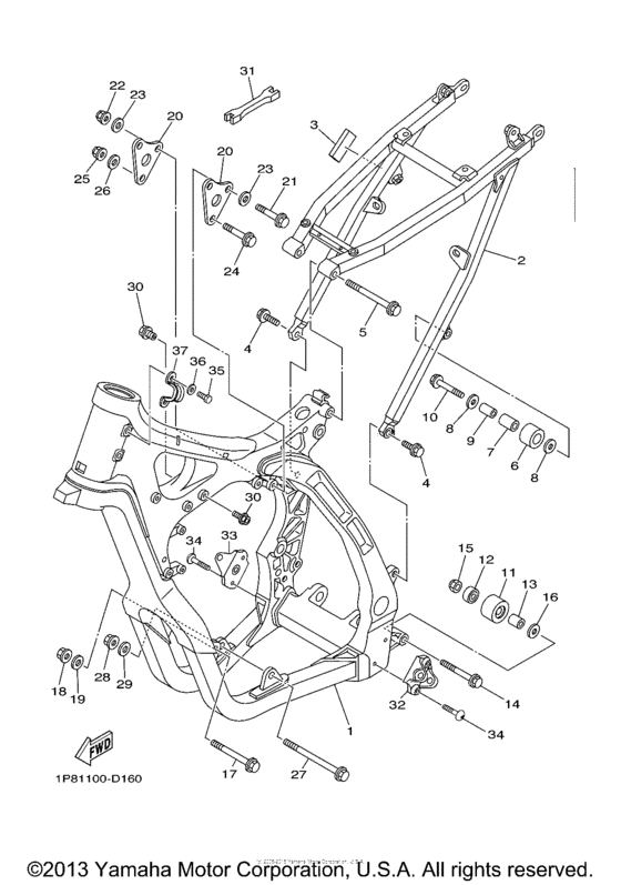 YZ250T1 Рама