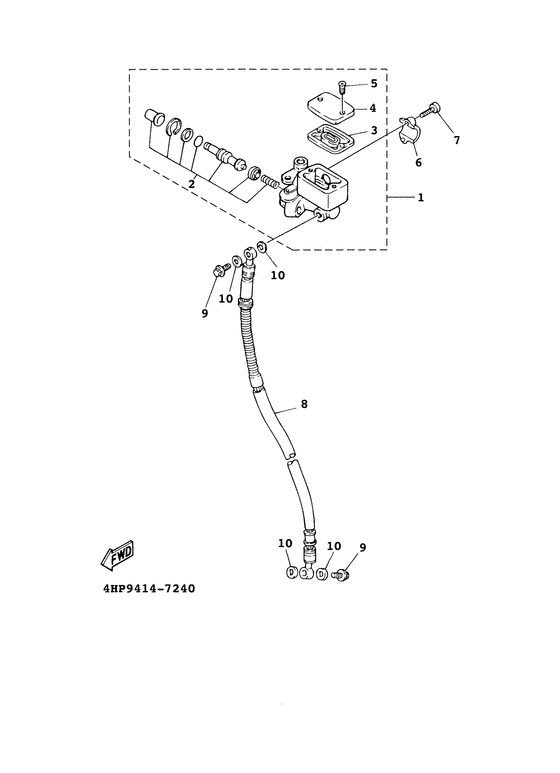 XC125FC Главный тормозной цилиндр