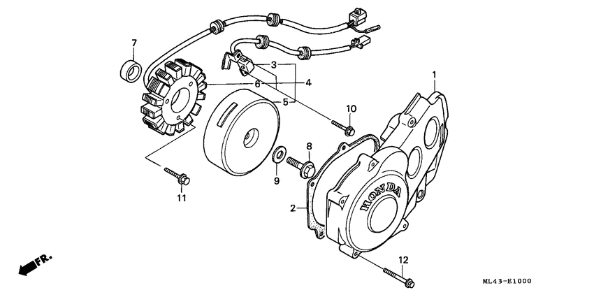 Left crankcase cover/ generator