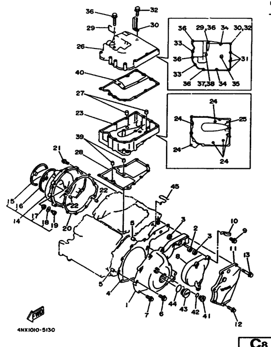 Crankcase cover ass`y  (v