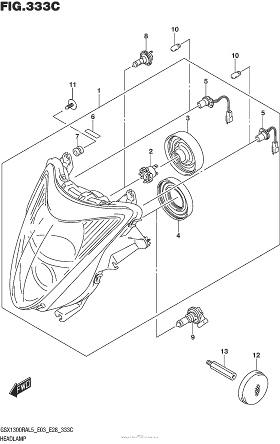 Headlamp (Gsx1300Ral5 E33)