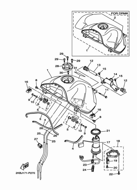 XT1200ZE Топливная магистраль