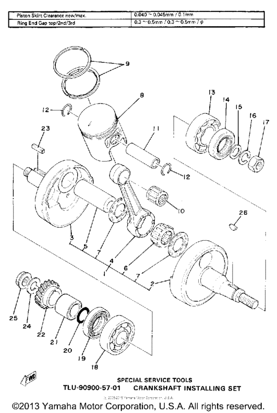Crank-piston