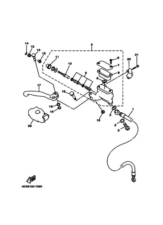 YZ80LW Передний тормозной цилиндр