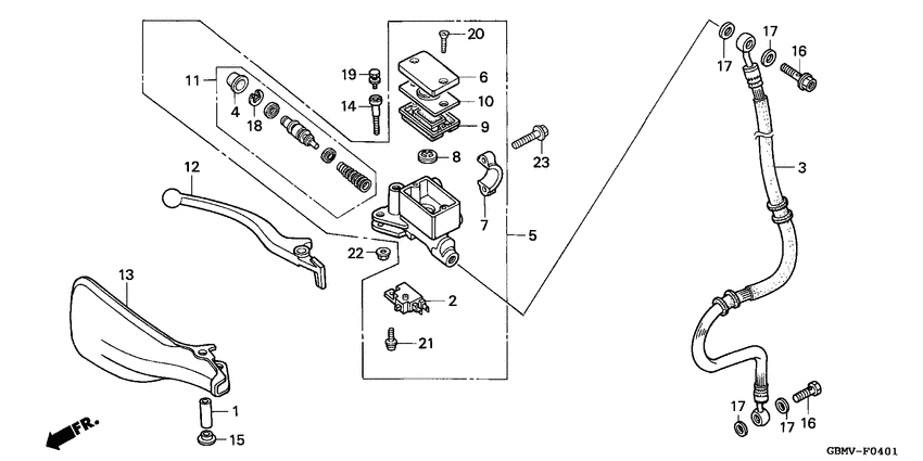 SFX50SMM Fr. brake master cylinder