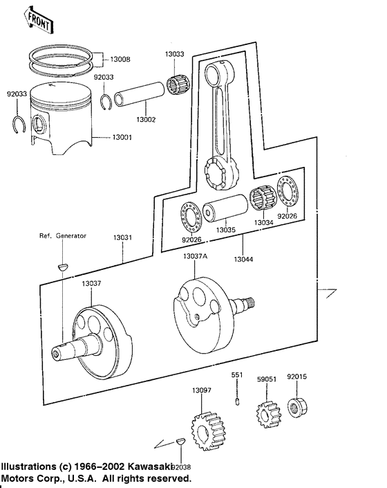 Crankshaft/piston