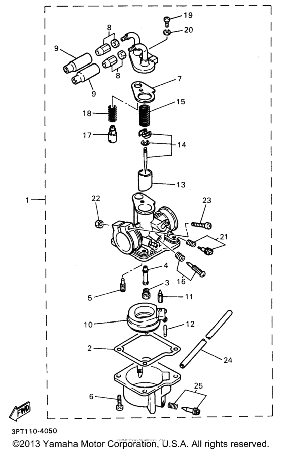 PW50J1 Карбюратор
