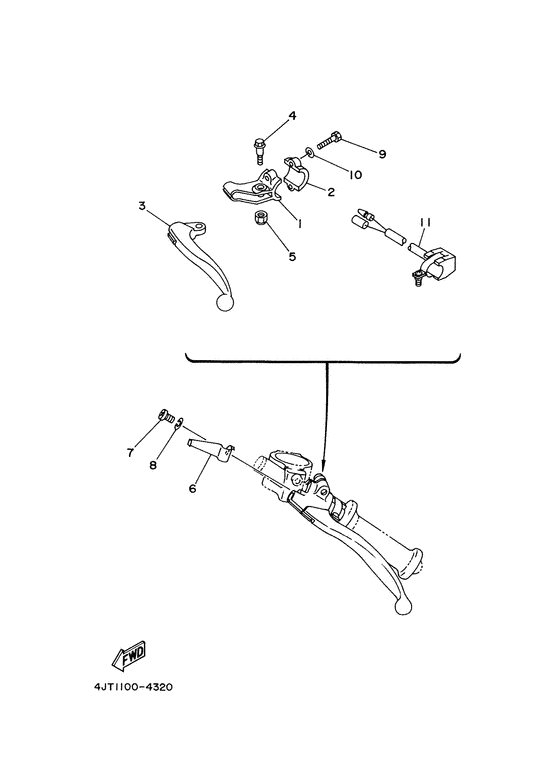 Handle switch. lever