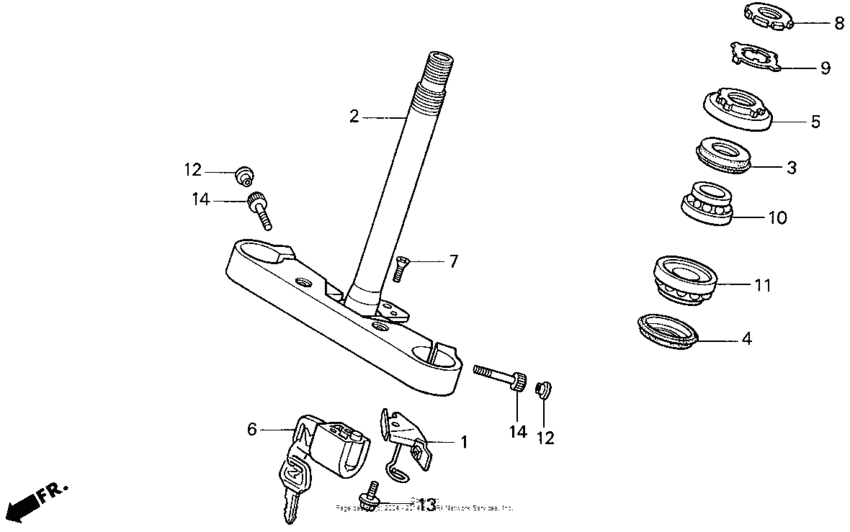 VT1100C2 Vt1100c2steering stem