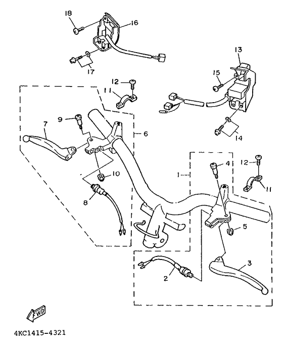 Handle switch. lever