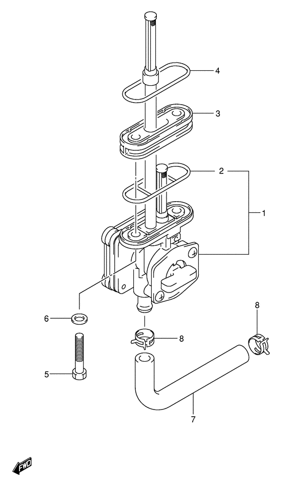 DR-Z400 Топливный кран