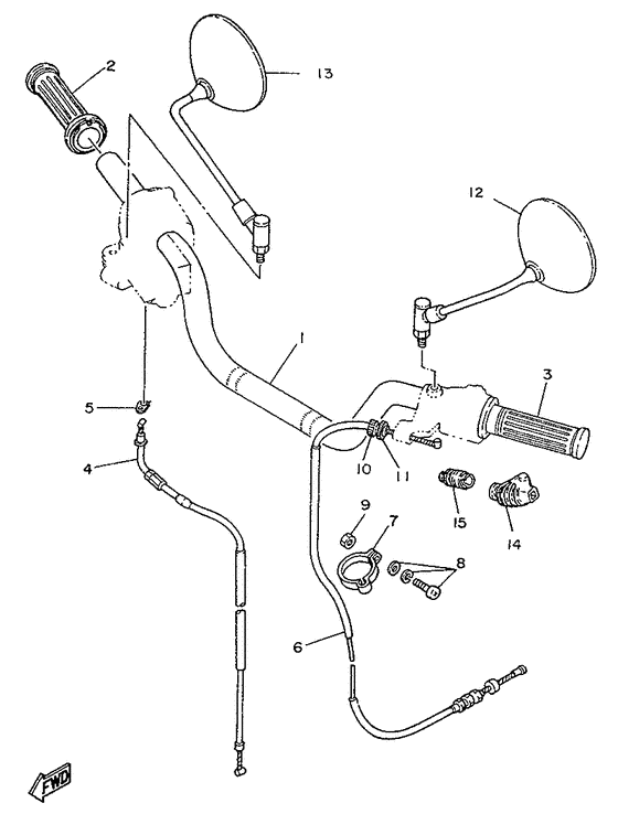 SR250SP Manillar-cables