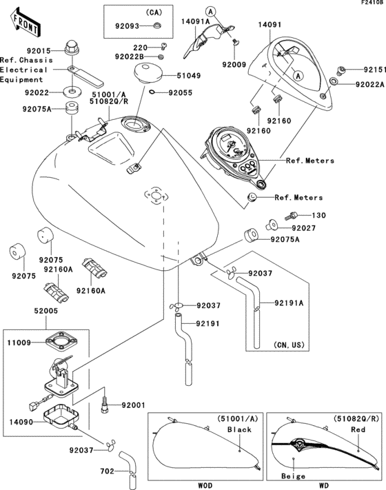 Fuel tank(1/3)(vn1500-l4)