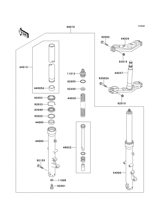 Front fork(zg1000-a10-a13)