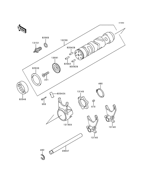 ZR750 Переключение / вилка переключения