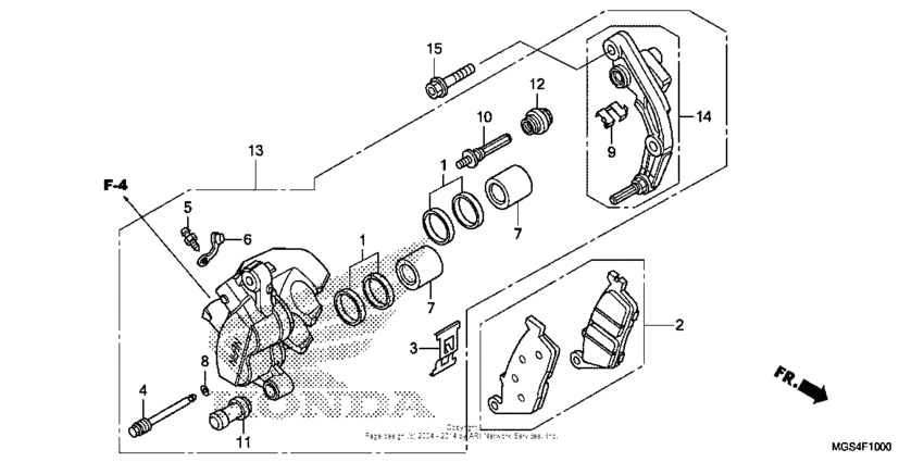 NC700X Front brake caliper (1)