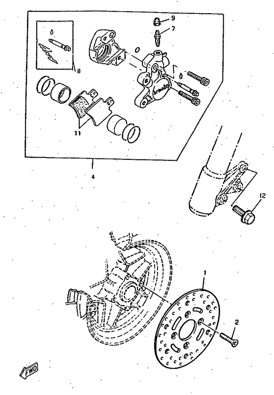 CW50RS Front brake. caliper